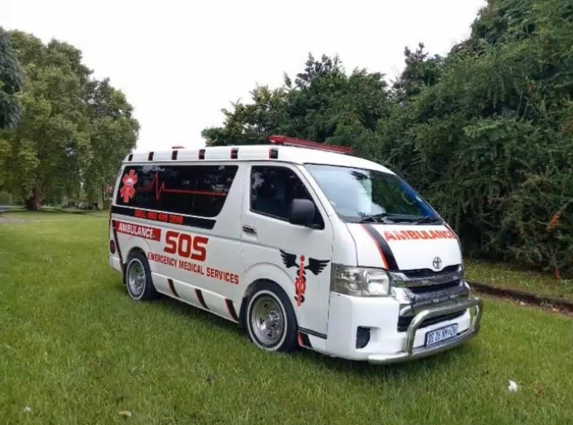 SOS EMS ambulance interior with medical equipment