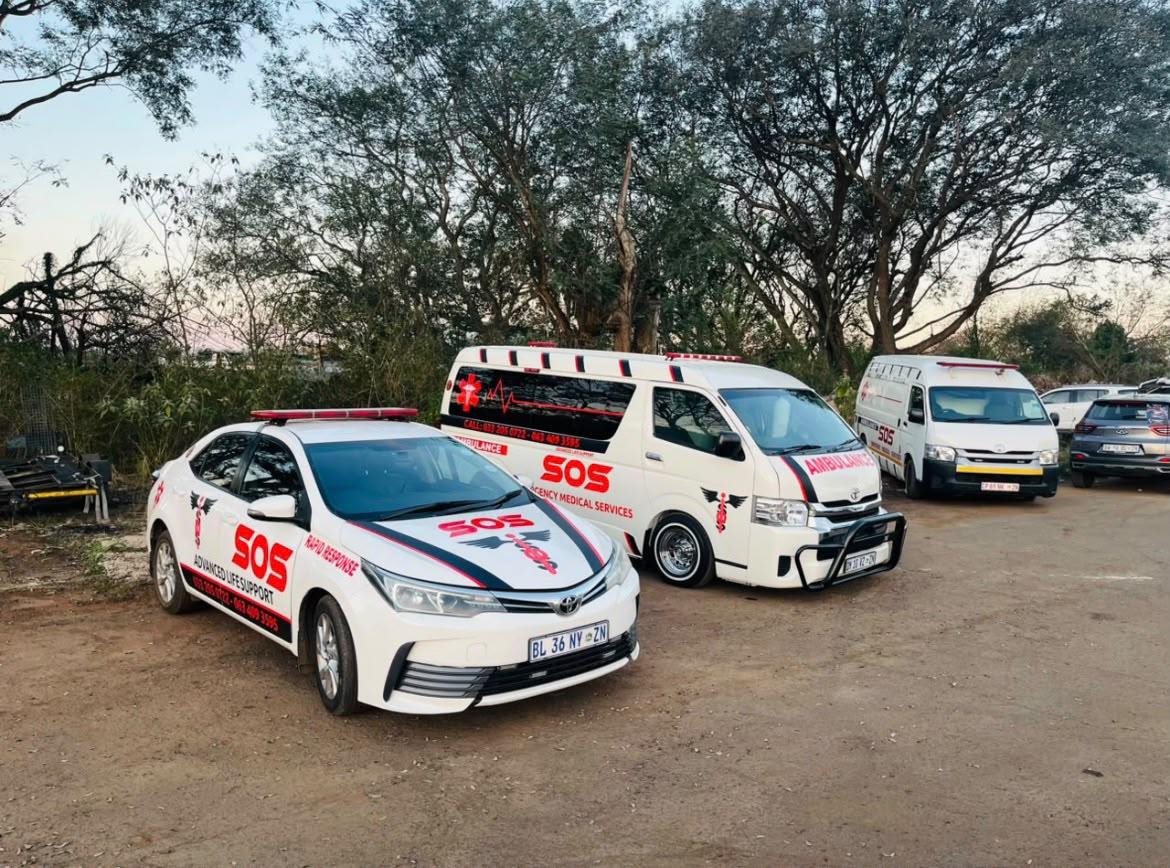 SOS Emergency Medical Services ambulance on call in KwaZulu-Natal